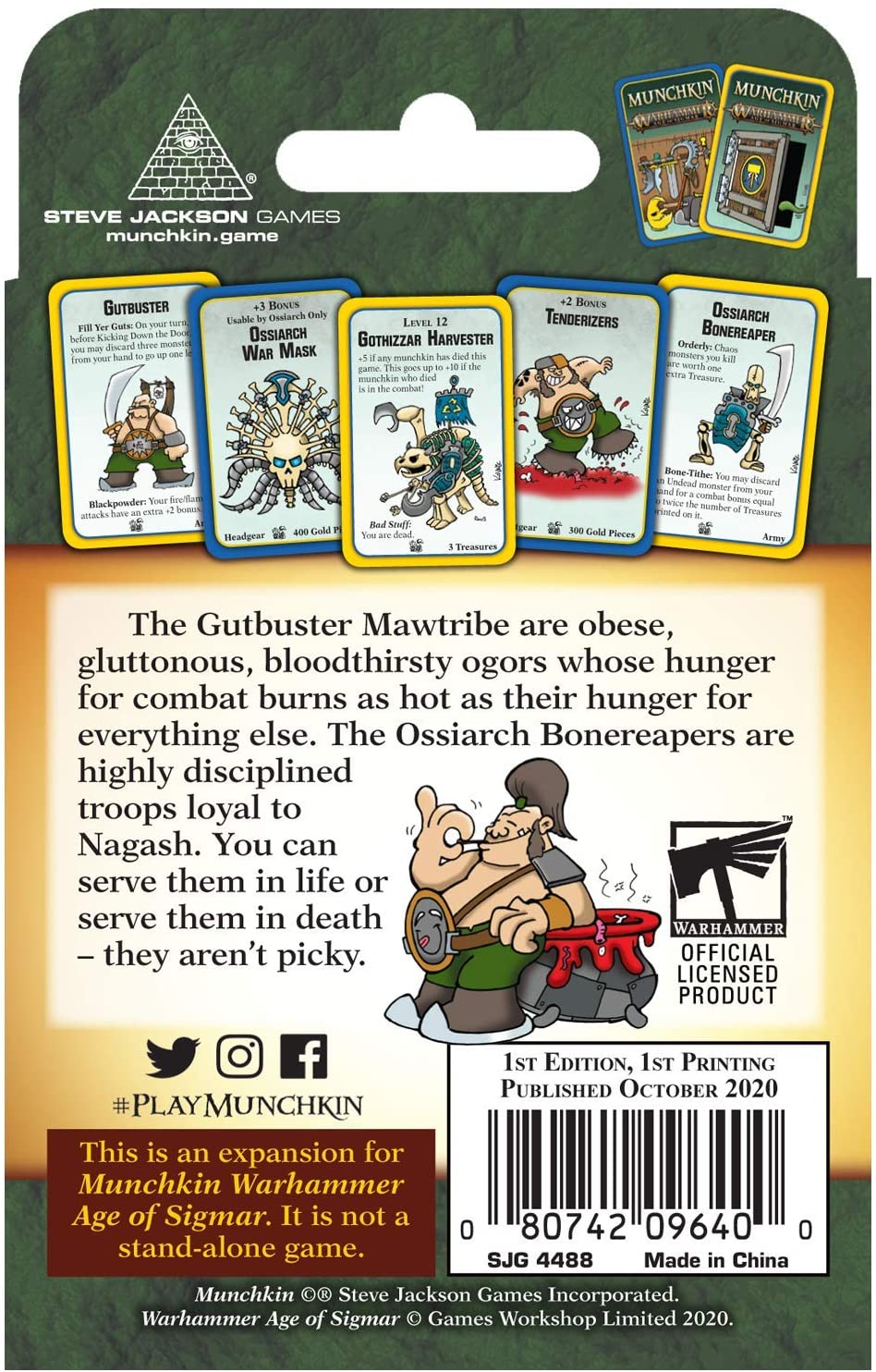 Munchkin : Warhammer Age of Sigmar - Guts and Glory Expansion